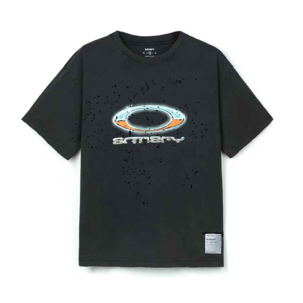 SATISFY เสื้อยืดแขนสั้นพิมพ์ลายวิ่ง