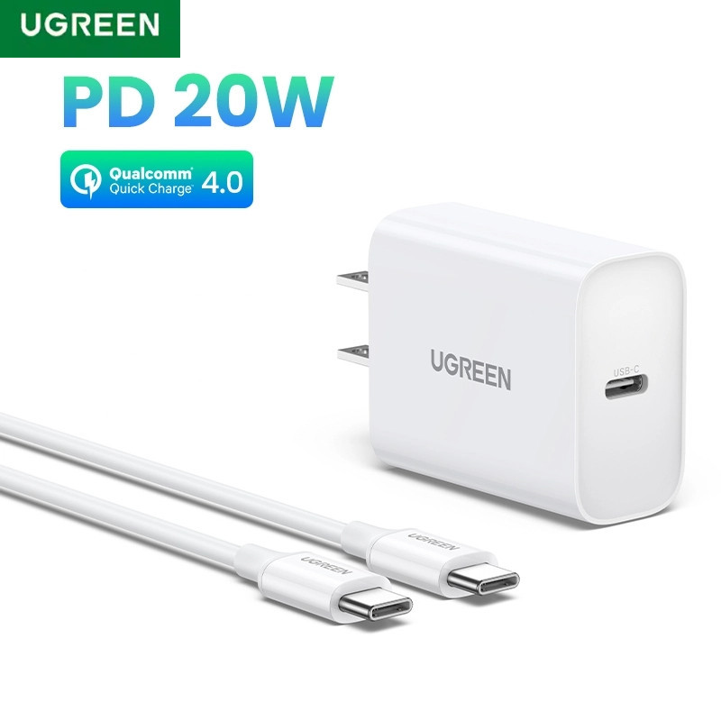 UGREEN PD Charger 20W 30W QC 4.0 3.0 USB C ชาร์จเร็วสําหรับโทรศัพท์มือถือ Samsung Andriod