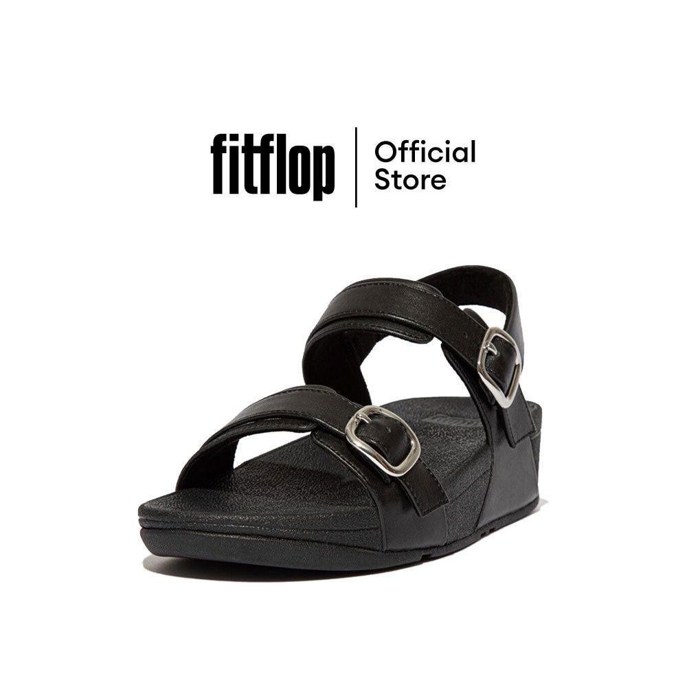 FITFLOP LULU ADJUSTABLE LEATHER B/S รองเท้าแตะแบบรัดส้นผู้หญิง รุ่น ES6-090 สี ALL BLACK