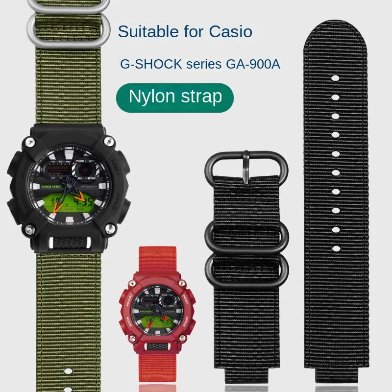 Original-16 มม.สําหรับ casio ga900 ga700 GA-110 GA-100 GA-120 สายนาฬิการะบายอากาศ G-SHOCK ไนลอนสายนา