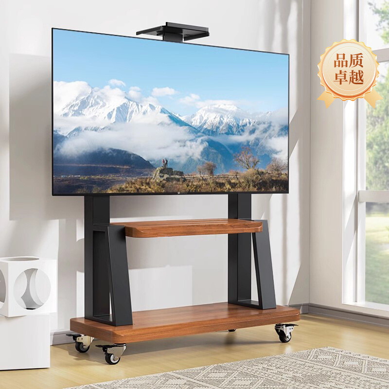 Universal Movable TV Stand ขาตั้งทีวีแบบตั้งพื้นแขวนการประชุม All-in-One เครื่องโฆษณาหน้าจอรถเข็น 65