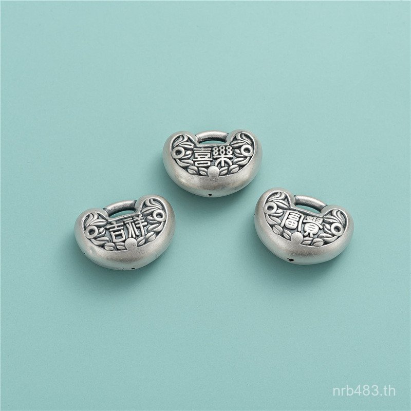 เชือกถัก DIY สไตล์จีน ตกแต่งด้วยจี้เงินแท้ S999 เพื่อมงคลและโชควัฒนา F8XU