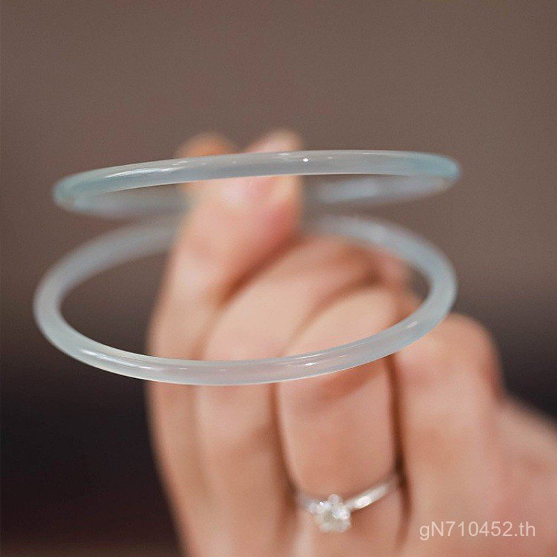 สร้อยข้อมือโมราธรรมชาติสีฟ้าโบราณ กับหยกอาเกต สไตล์ Hanfu FST6