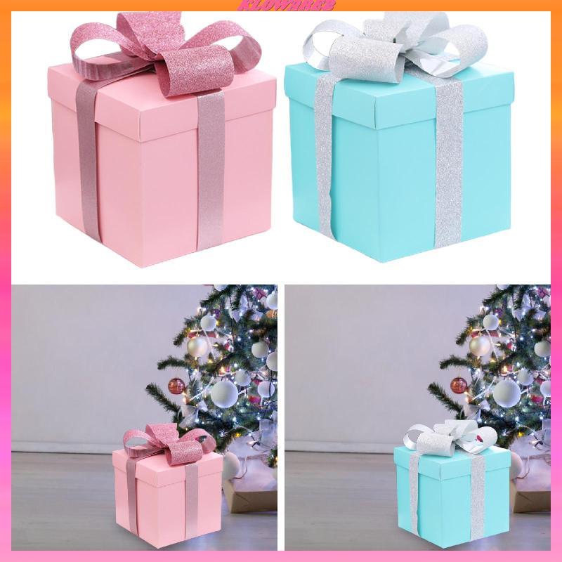 [Kloware2] กล่องคอนเทนเนอร์งานฝีมือ 7.87x7.87x7.87 นิ้ว พร้อมริบบิ้นสําหรับวันแม่ปีใหม่