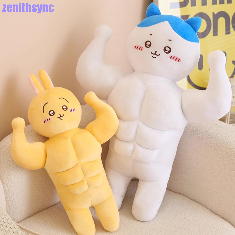 ZENITHSYNC อะนิเมะ Chiikawa ตุ๊กตา, Chiikawa นุ่ม Chiikawa ของเล่นตุ๊กตา, หมอนตุ๊กตากล้ามเนื้อ Hachi