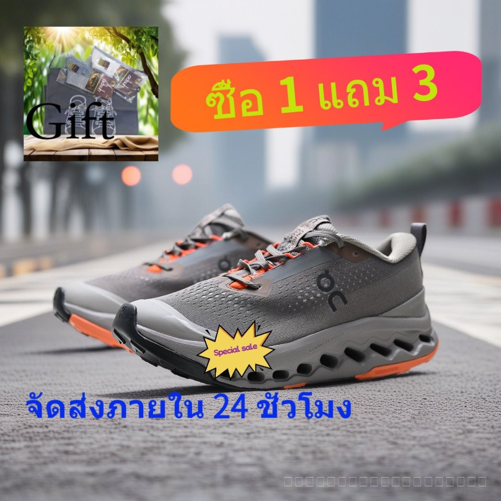 On Cloudsurfer Trail 2 รองเท้าวิ่งกลางแจ้งที่สะดวกสบาย Low-Top Super All-Match สไตล์เรียบง่าย T9QR
