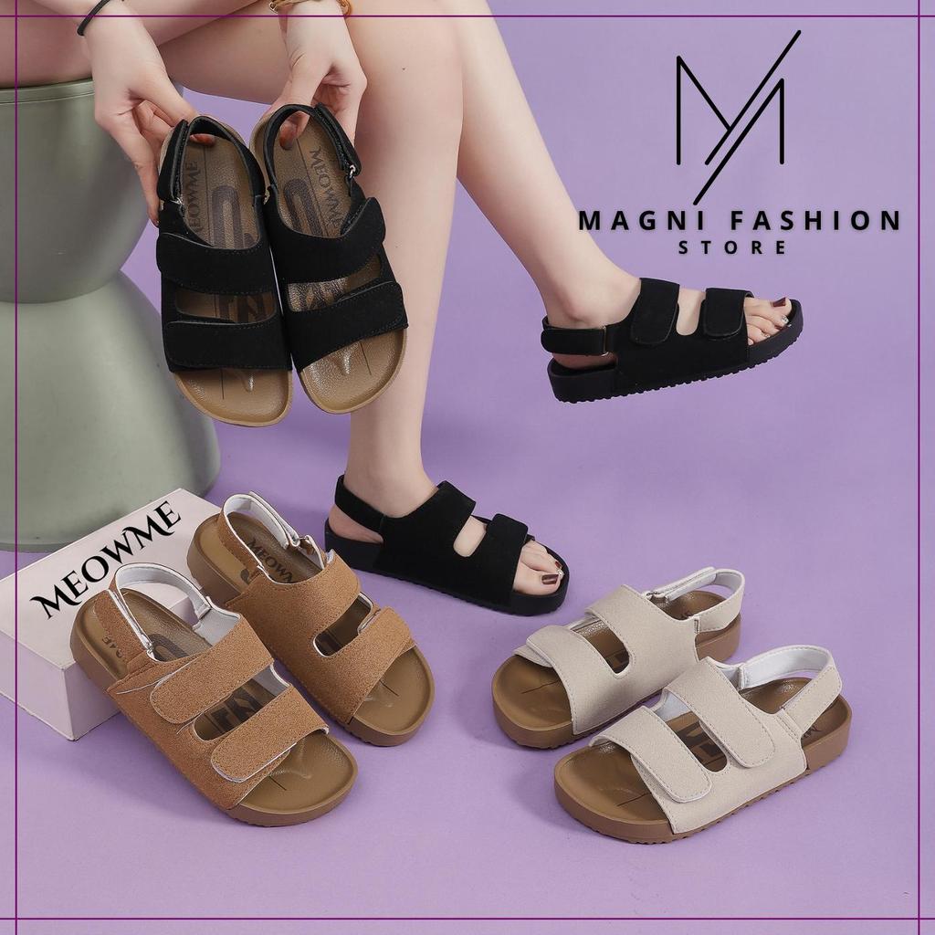 Magni New Trending Soft suede strap Womens Sandal 2025 Kasut Wanita Gaya Terbaru 2025 Tapak Lembut J
