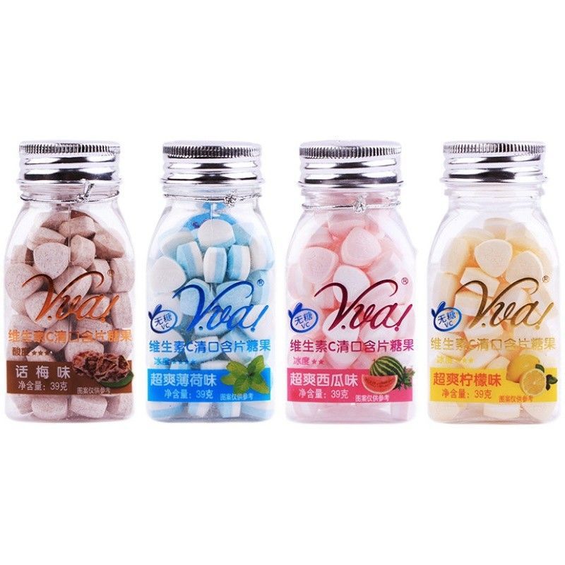 วิตามินซีทําความสะอาด Lozenges Candy Mint Candy 39g Lemon Breath Fresh Candy Rose Kiss Candy 2IPA
