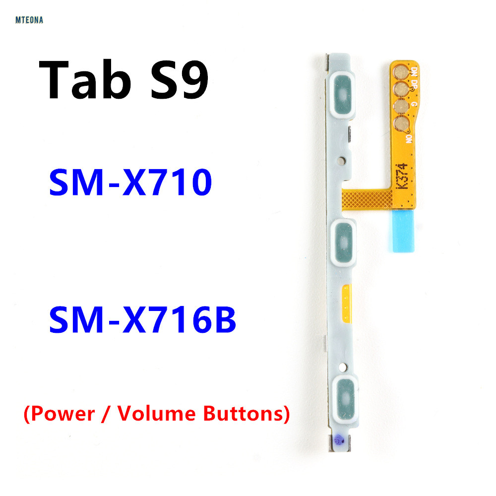 เปิด/ปิดสวิตช์ไฟสําหรับ Samsung Galaxy Tab S9 SM-X710 SM-X716B ปุ่มปรับระดับเสียงปุ่ม Flex Cable