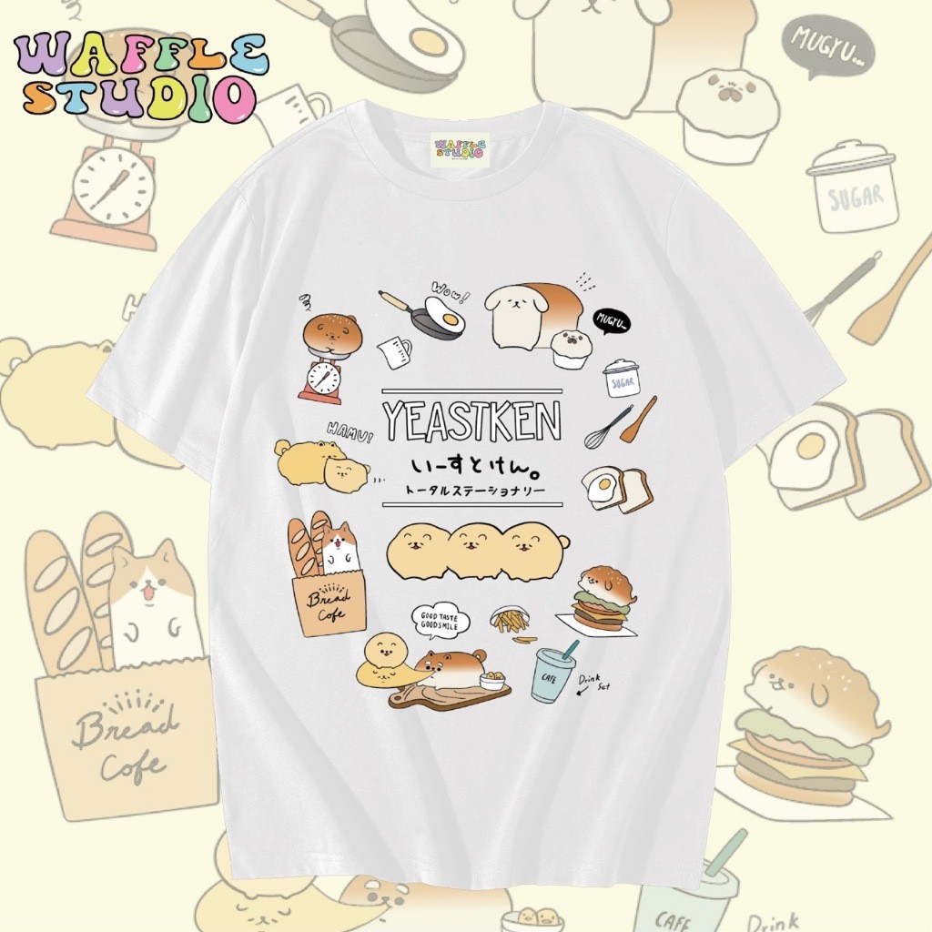 [ ส่งฟรี 🔥 ] WS1164 เสื้อยืดโอเวอร์ไซส์ ผ้าคอตตอน  เสื้อยืดเกาหลี เสื้อยืด  WAFFLE STUDIOS-5XL