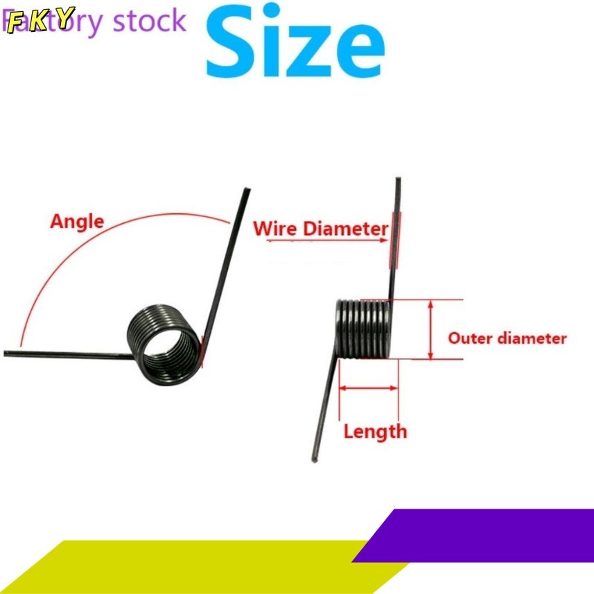 【FKY-CB-1】5 ชิ้น d1.2 มม. OD6/7/8/9/10/11/12 มม. V-รูปเกลียว torsion ฤดูใบไม้ผลิมุม 60/90/120/180 อง