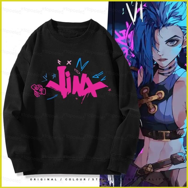 Arcane 2 League of Legends JIX Anime Sweatshirt เสื้อแขนยาว Unisex
