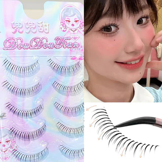 Manga Natural Wispy Cross Lower Eyelashes Daily Makeup เครื่องมือเสริมความงาม 5 คู่