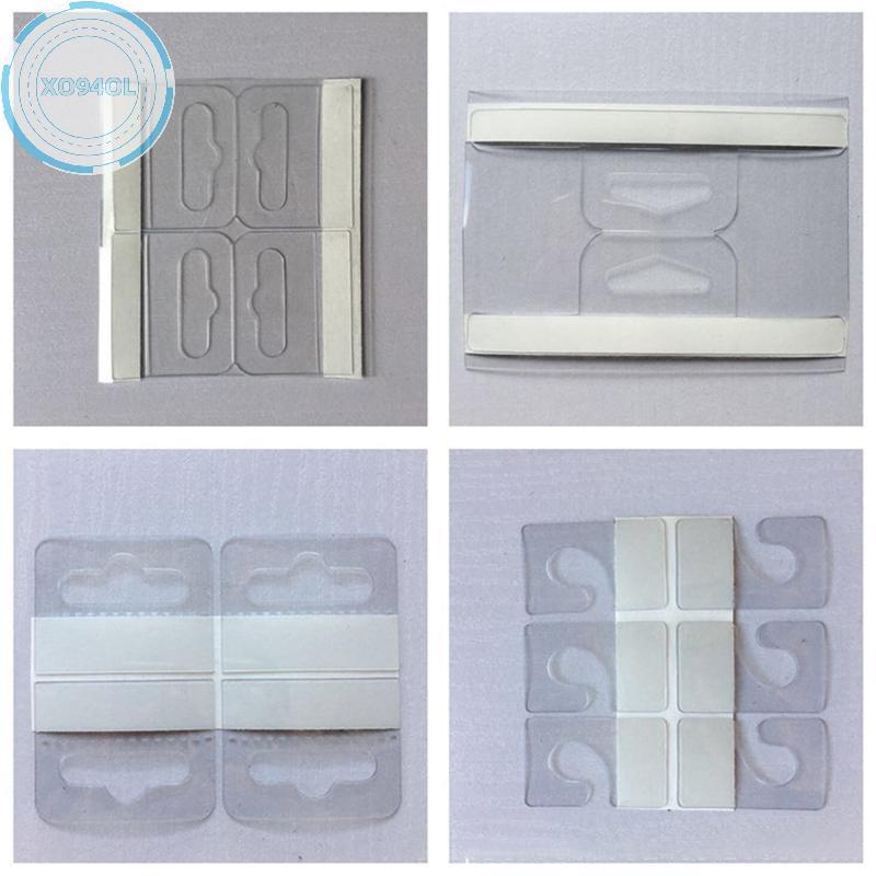 Xo94ol 100 ชิ้น PVC Slot Hole กาวแขวนแท็ก Hook Merchanted กล่องแขวนกระเป๋าแสดง TH