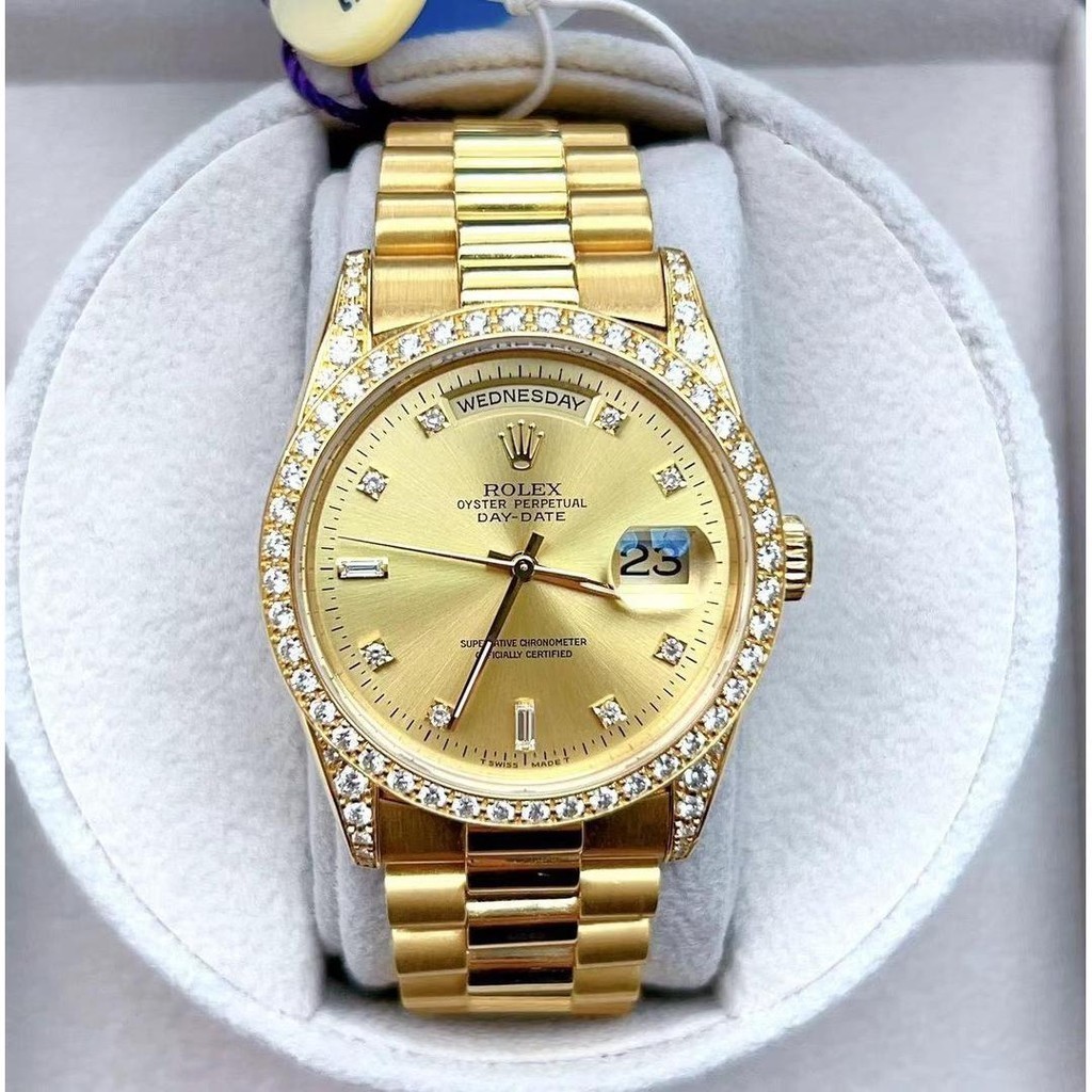 Rolex Rolex 18388/36mm/นาฬิกากลไกอัตโนมัติ/เพชรหยาบ/แฟชั่นเดี่ยว