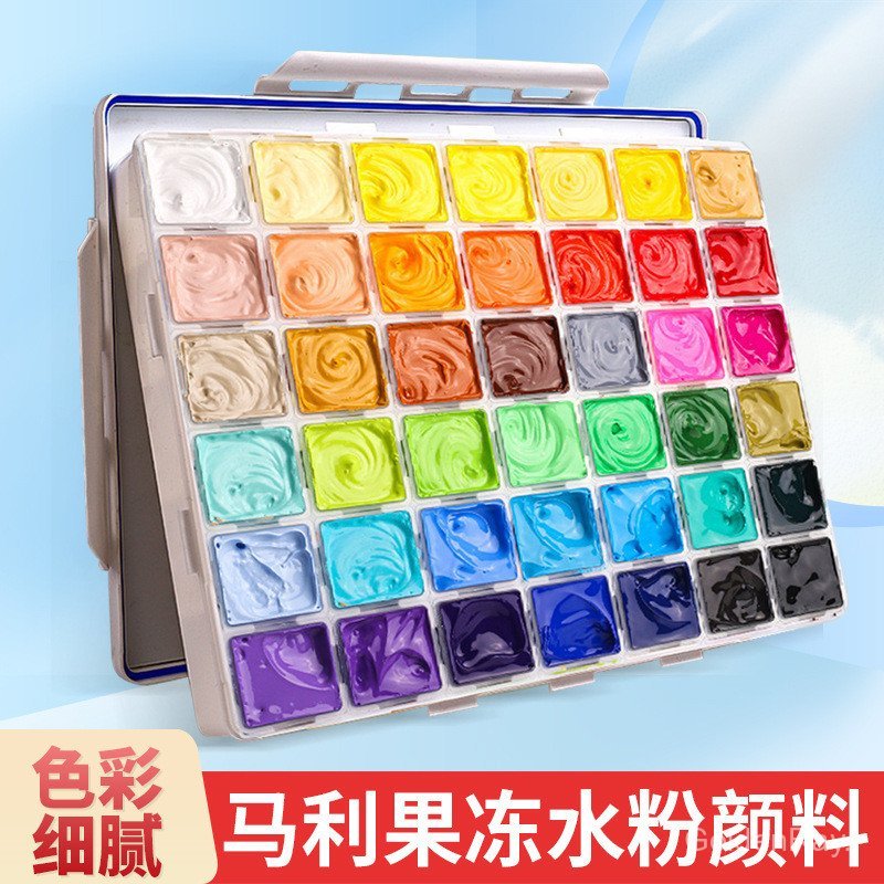 Marley Gouache Jelly Pigment Set 24 สี 42 สี 30ml Art Exam Co-Sam No Color Toning Replacement Art Pi