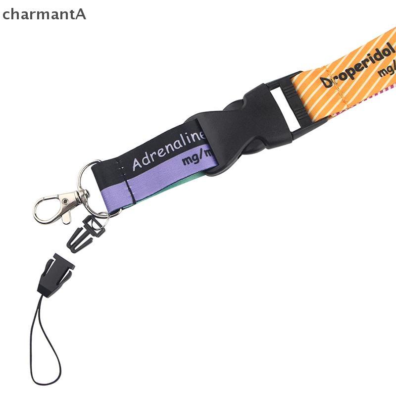 CharmantA Critical Care ICU Anaesthetics พิมพ์ Lanyards KeyChain สายคล้องคอป้าย TH