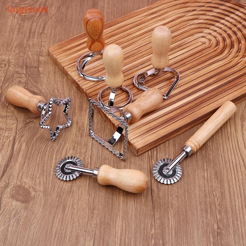 [largelook] Ravioli Cutter Pastry Press Mold Dumpling Lace อุปกรณ์ลายนูน Ravioli Maker แม่พิมพ์ Ravi