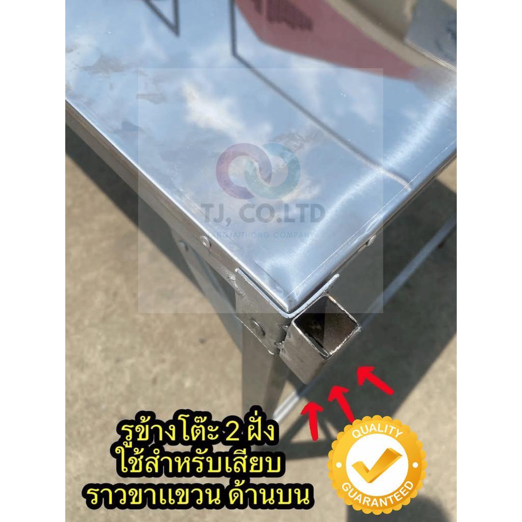 ส่งด่วน แบบใหม่ พับขอบ โต๊ะพับ Table โต๊ะ โต๊ะแม่ค้า โต๊ะขายของ มีทั้งแบบมีป้ายเสาแขวน และธรรมดา ขนาด 75x150x75 - รูปที่ 2