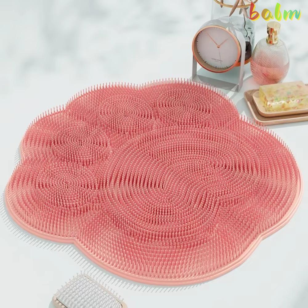 BALM Wash Foot Pad, แปรงนวดซิลิโคนกันลื่น, พร้อม Sucker Body Exfoliating Shower Mat ห้องน้ํา
