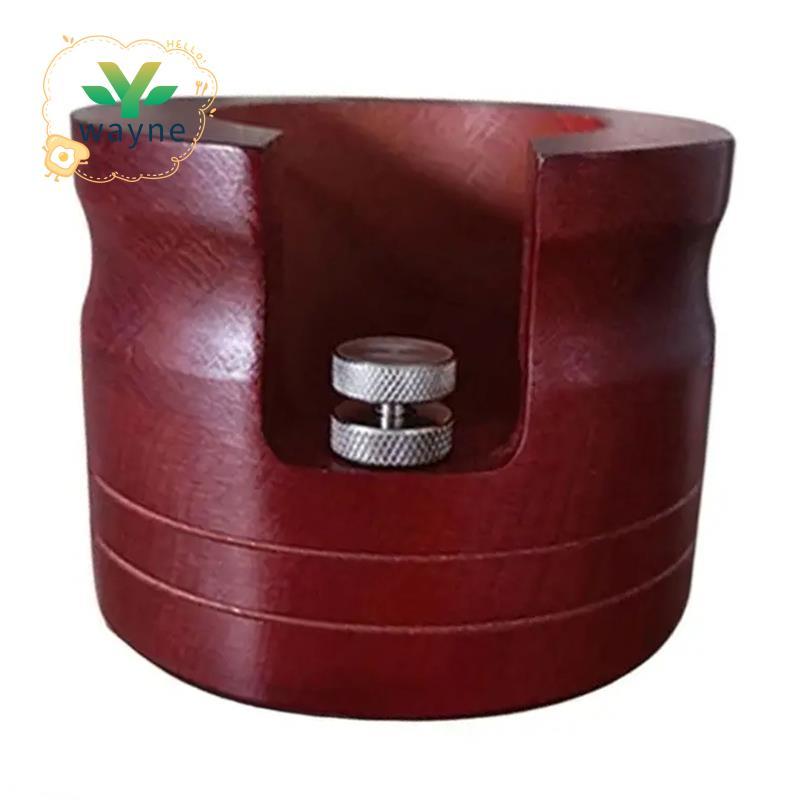 ขาตั้งไม้ทนแรงกระแทกสําหรับเครื่องมือเอสเปรสโซ Portafilter Holder Rack 54mm Bottomless