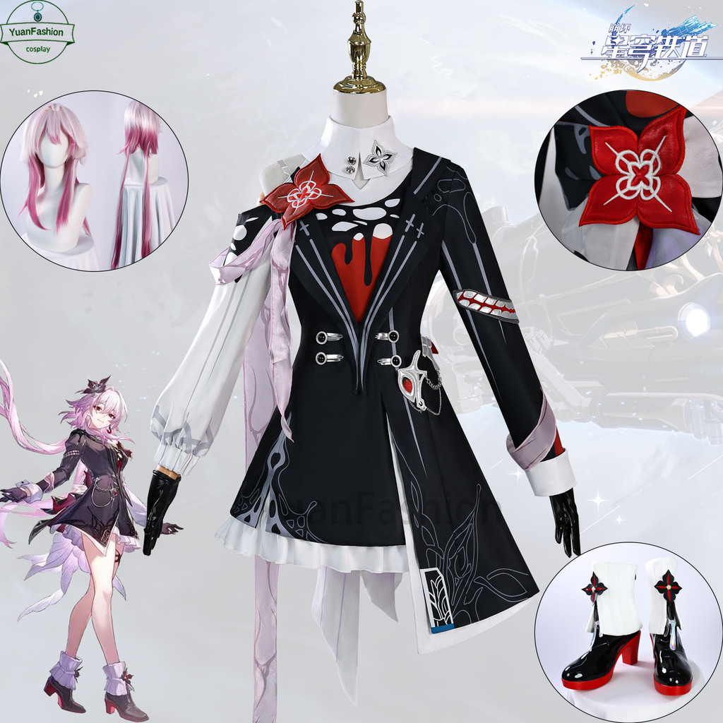 [สต๊อกพร้อม]เสื้อผ้าคอสเพลย์ Honkai Star Rail คอสเพลย์ Evernight มีนาคม 7th คอสเพลย์เสื้อผ้าคอสเพลย์ฟื้นฟูที่สมบูรณ์แบบ
