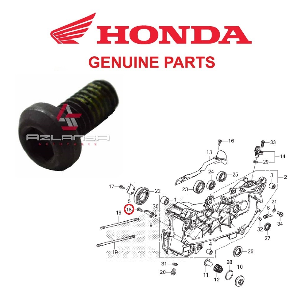 Bolt Special 6x12 ( 90003-K0J-N00 ) ADV 160, Beat, PCX 160 & Vario 160 💯 อะไหล่