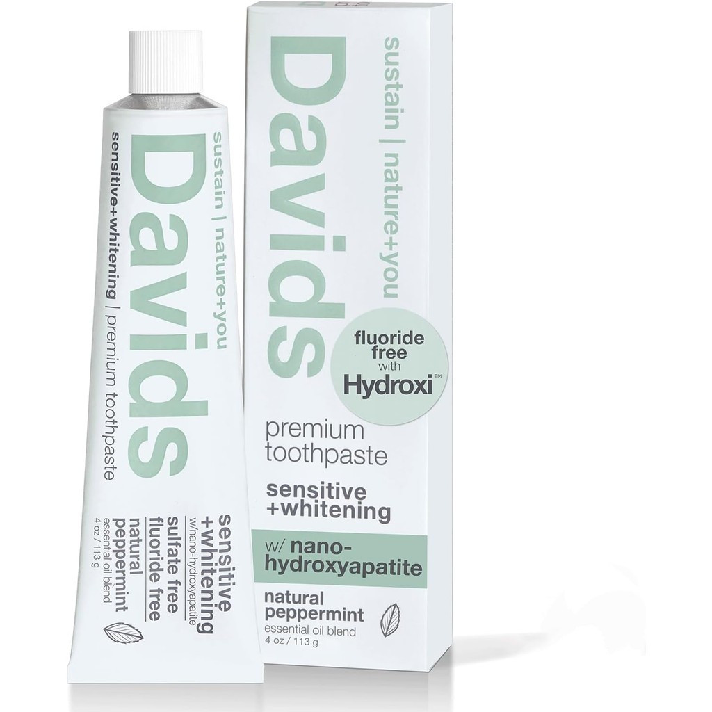 Davids Hydroxi Fluoride Free Nano Hydroxyapatite Toothpaste สําหรับ Remineralizing Enamel & Sensitiv