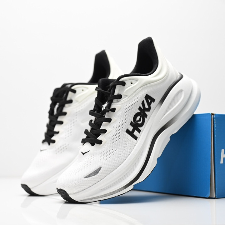 ALUK HOKA ONE ONE BONDI 9 รองเท้าวิ่งสําหรับผู้ชายและผู้หญิงหนาสบาย Shock-Absorbing ทนต่อการสึกหรอ 6