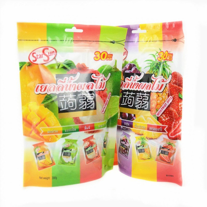 ประเทศไทยนําเข้า starsun Comprehensive Assorted Flavour Suckable Konjac 390g บรรจุเป็นรายบุคคล
