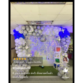 (ร้านไทย) ม่านฟอยล์ สีเหลี่ยม กลิตเตอร์ สำหรับตกแต่งปาร์ตี้ backdrop