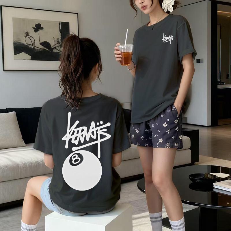 เสื้อยืดพิมพ์ลายกราฟิกเเฟชั่นใหม่ สกรีนหน้าสกรีนหลัง มี5สีให้ได้เลือกใส่ สินค้าพร้อมจัดส่ง ส่งจากไทย