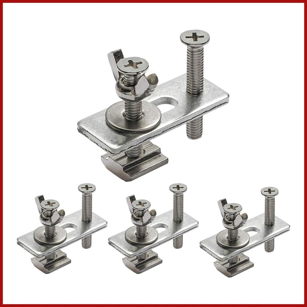 Hold Down Clamp Pack 4 T-Track กดแผ่น Clamp T Track อุปกรณ์เสริมเครื่องมืองานไม้ Bench Clamps สําหรั