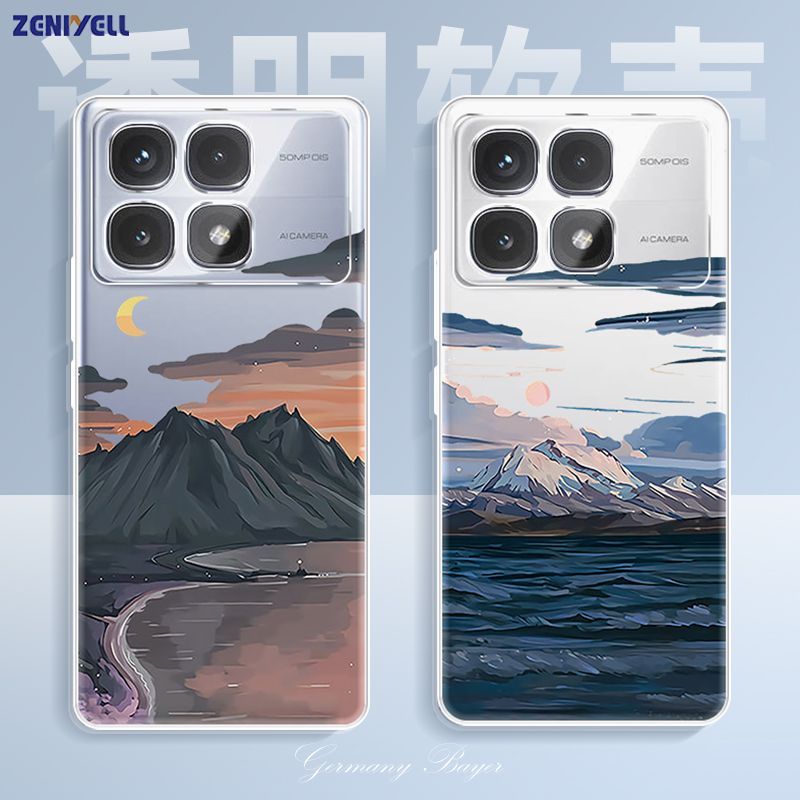 สําหรับ Redmi K70 Supreme Edition เคสโทรศัพท์ใหม่ Redmi K70 โปร่งใส Soft Case ฝาครอบป้องกันภูมิทัศน์