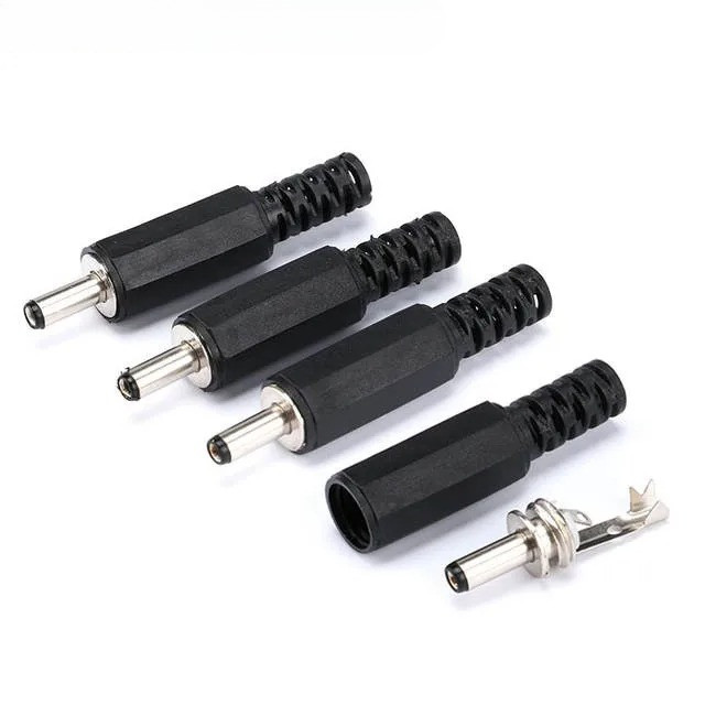 10PCS 5 ชิ้น 3.5 มิลลิเมตรแจ็คสีดํา 3.5 มิลลิเมตร x 1.35 มิลลิเมตร DC Power ชายปลั๊กแจ็คอะแดปเตอร์ DC Connector