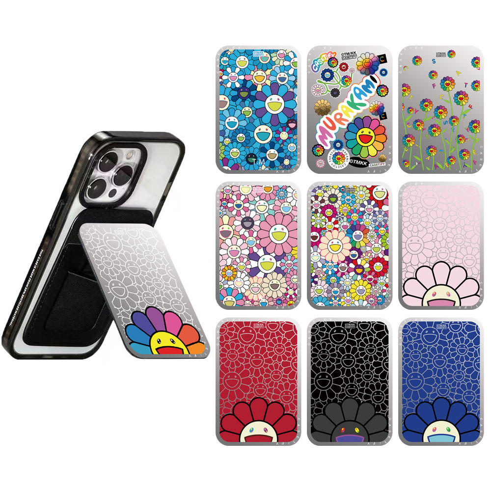 น่ารัก Takashi MURAKAMI ผู้ถือภาพวงเล็บ Apple Watch สายคล้องมือถือวงเล็บแม่เหล็กผู้ถือแหวนแม่เหล็กที่แข็งแกร่ง TiFY 2JZG