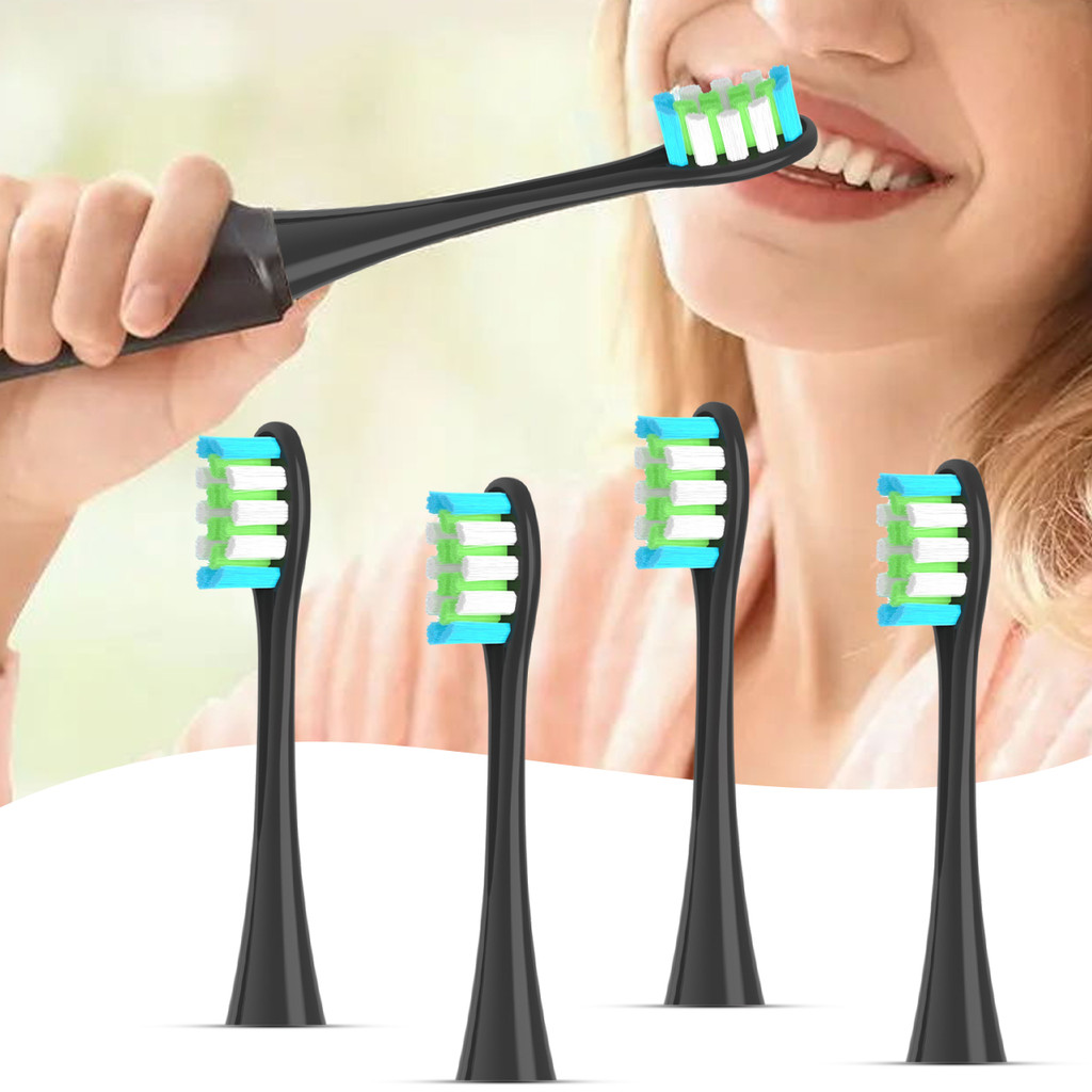 Ilisland4PCS เปลี่ยนหัวแปรงสําหรับ Oclean X/ X PRO/ Z1/ F1/ One Sonic แปรงสีฟันไฟฟ้า DuPont Soft Bri