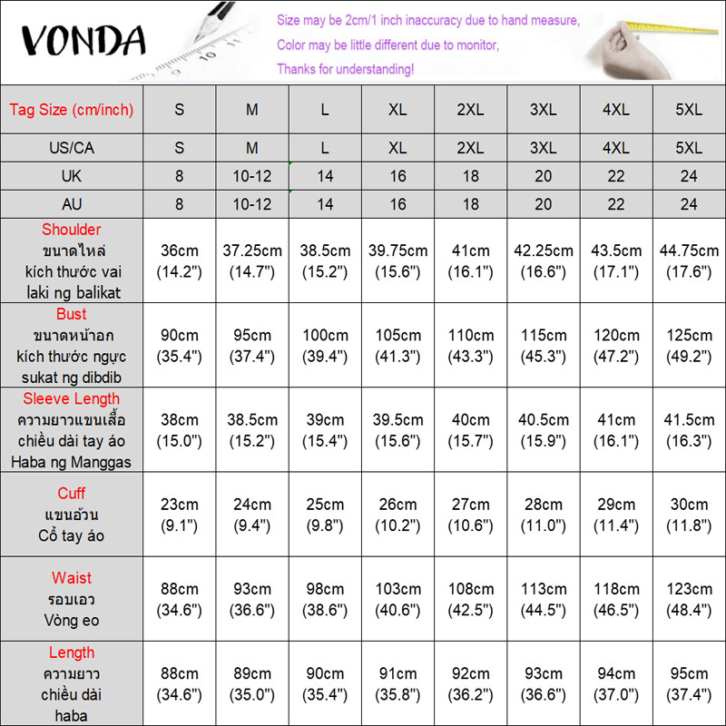 VONDA ผู้หญิงเกาหลีสไตล์หรูหรา V คอลูกไม้ Patchwork Single-Breasted ขากว้างฤดูใบไม้ผลิ/ฤดูร้อน Jumpsuits — صورة 2