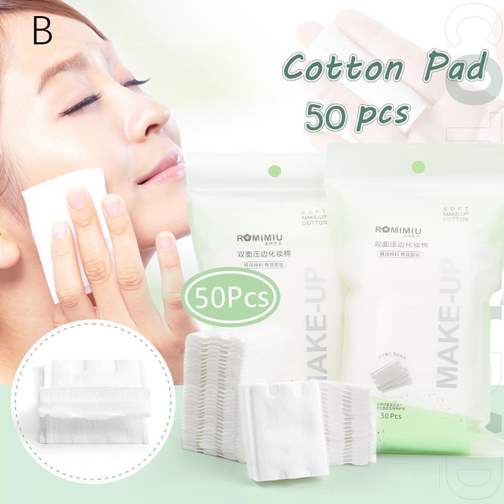 50/222 ชิ้น/เซ็ต Make-Up สําลีแผ่นดูดซับน้ํา Non-shedding Cotton Compress Pads เปียกนุ่ม H4S0