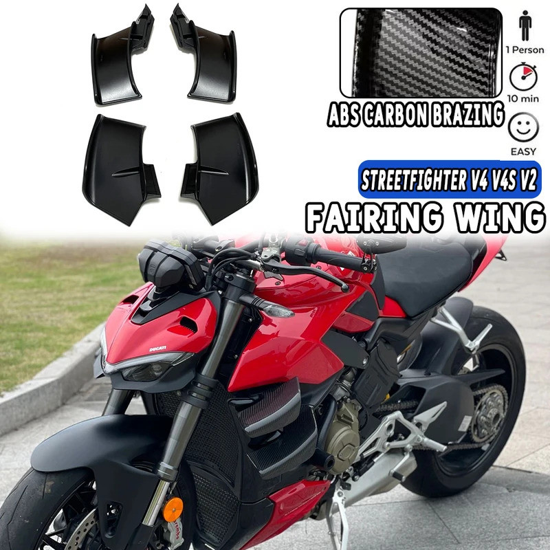 Nev Vch/ Vchss Winglets ปีกสปอยเลอร์ Fxed รถจักรยานยนต์ Winglet Wing Kit สําหรับ DUCATI Streetfighte