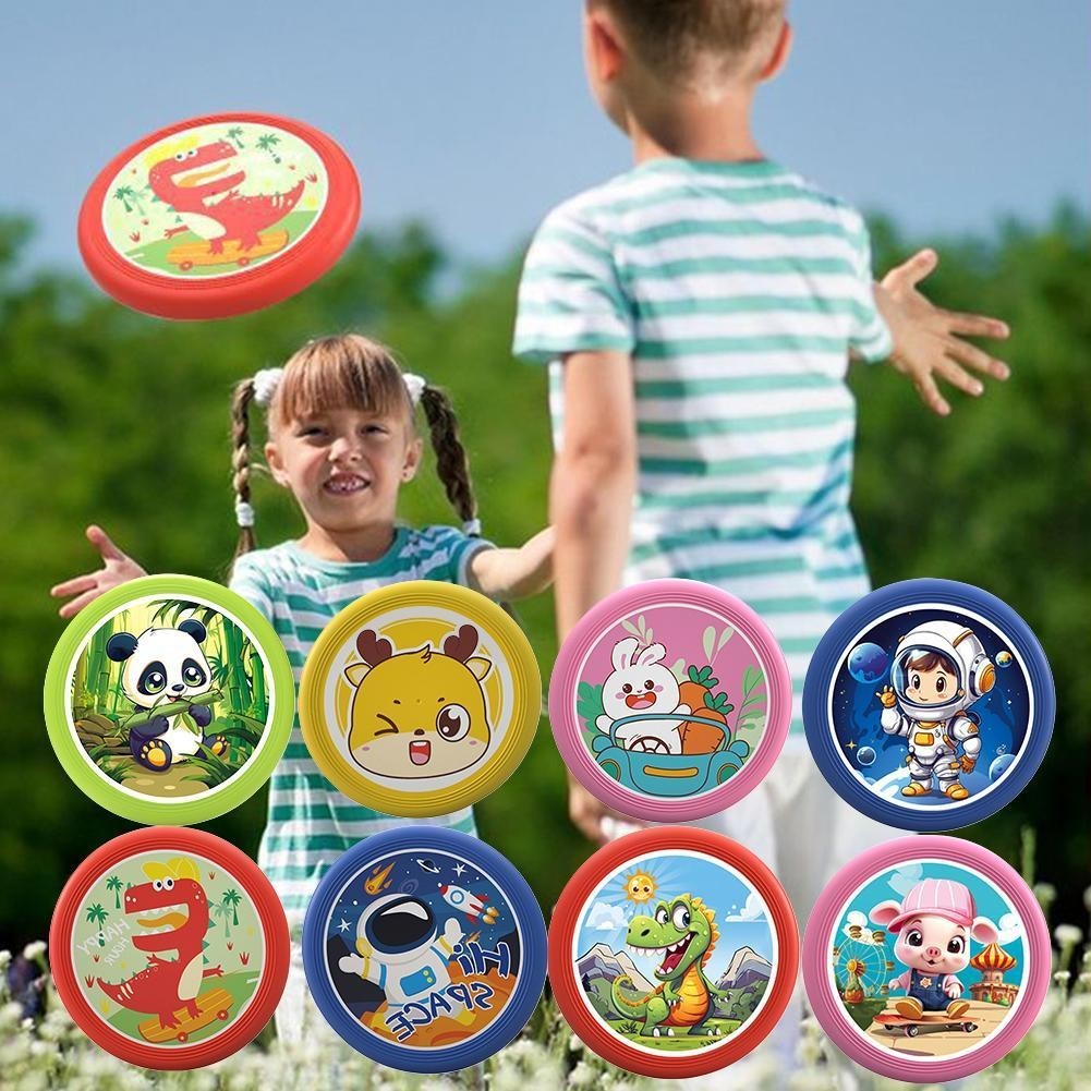 จานร่อนเด็ก Boomerang กีฬากลางแจ้ง Outdoor Soft Interactive Fun Frisbee Spinning R7v4