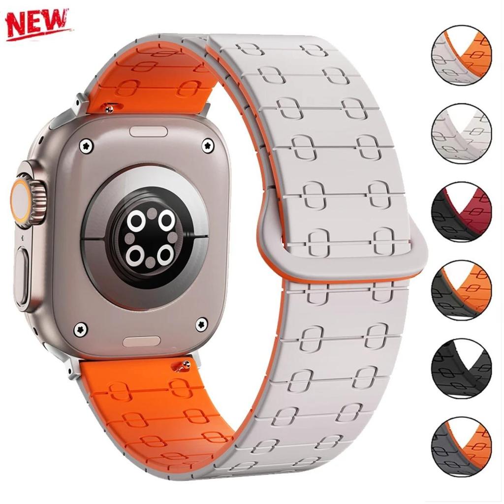 สายรัดแม่เหล็กสําหรับ Apple Watch S11 46/42 มม.Ultra3 49 มม.44 มม.45 มม.41 มม.40 มม.38 มม.IWatch Series Ultra 10 9 8 7 6 5 3 SE