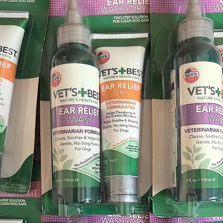 American Original นําเข้า Vets Green Cross Dog Pet Ear Wash 118ml + เจลป้องกันหู 59ml ชุด20251118