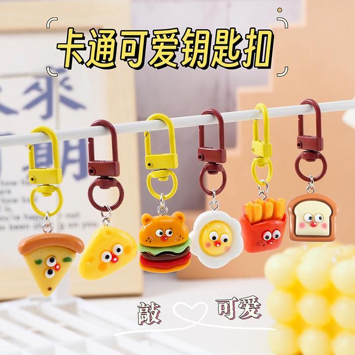 GANTUNGAN Ready AMERICAN FOOD Edition พวงกุญแจพวงกุญแจชาร์มเรซิ่นน่ารัก