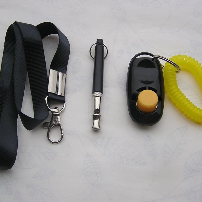 Clicker Clicker Pet Trainer สุนัขฝึกสุนัข + นกหวีดสุนัขอัลตราโซนิกแบบปรับได้ นกหวีดฝึกสุนัข 706J