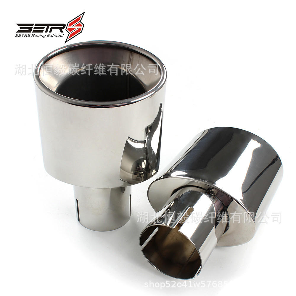 เหมาะสําหรับ Mercedes-Benz AMG ปากแบนสแตนเลสหางคอท่อไอเสียท่อไอเสียตกแต่ง