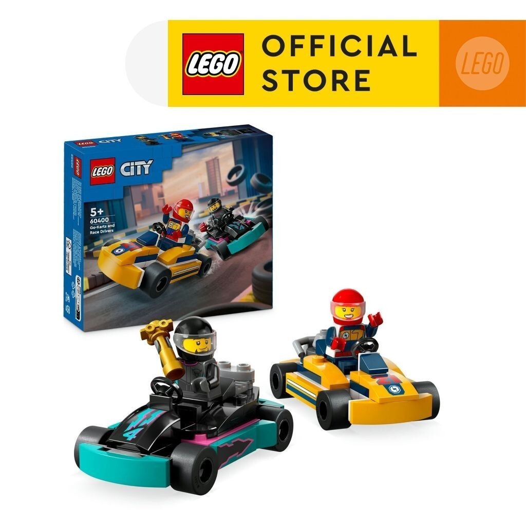 LEGO City 60400 ชุดของเล่นไดรเวอร์ GoKarts and Race 99 ชิ้น