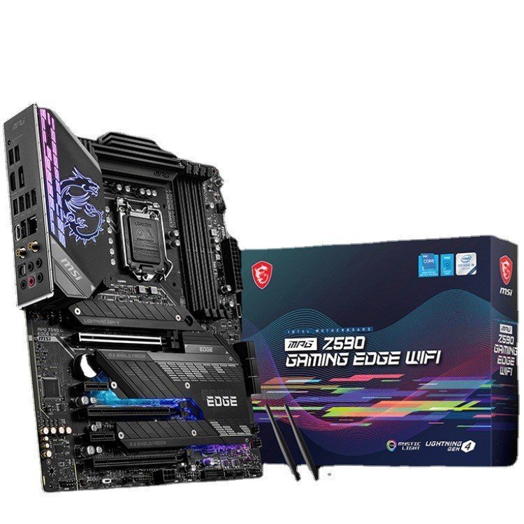 เมนบอร์ดสําหรับเล่นเกม USBG Z590 GAMING EDGE WIFI (Workpack) รองรับ 10-11 Generation