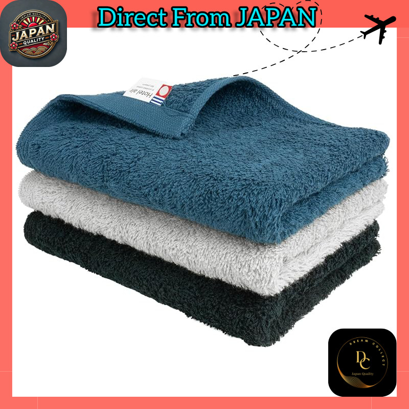 OruTa Imabari Towel Face Towel Set - 3 Pieces, 100% Cotton, Soft on Skin, Absorbent, Quick-Dry, Medi