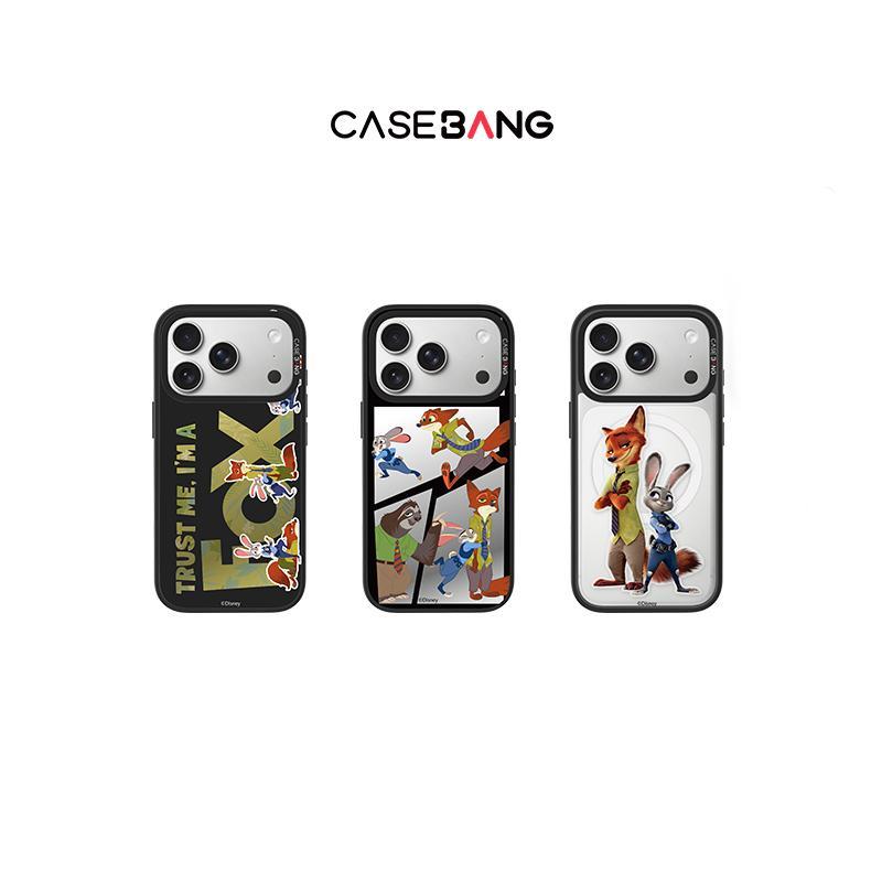 CASEBANG - Zootopia Wild Adventures Series เคสแม่เหล็ก ImagiSnap แบบถอดเปลี่ยนได้ ป้องกันการตกหล่นทหาร เข้ากันได้กับ iPhone 13-17